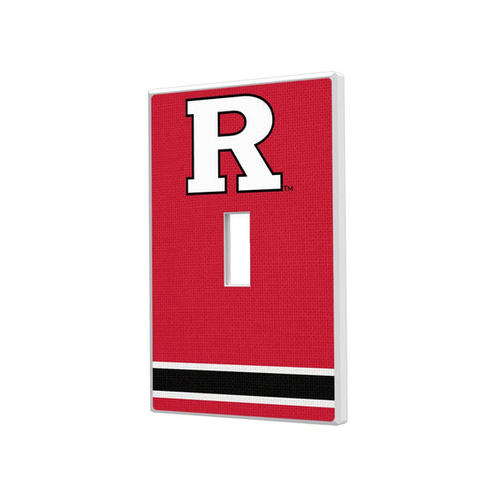 Rutgers Scarlet Knights Stripe Hidden-Screw Light Switch Plate-0