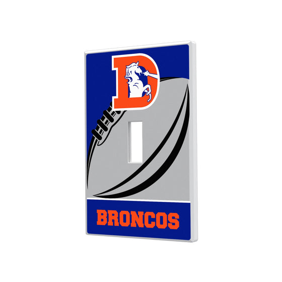 Denver Broncos 1993-1996 Historic Collection Passtime Hidden-Screw Light Switch Plate - 757 Sports Collectibles