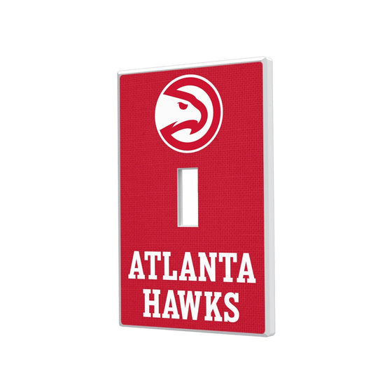 Atlanta Hawks Solid Hidden-Screw Light Switch Plate-0