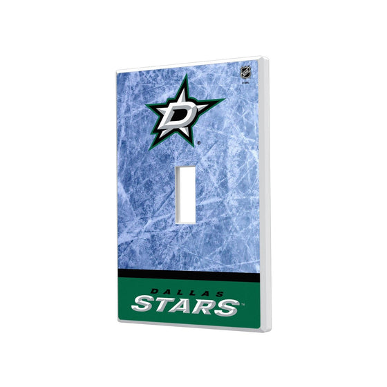 Dallas Stars Ice Wordmark Hidden-Screw Light Switch Plate-0