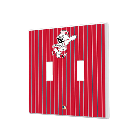 Cincinnati Reds 1953-1967 - Cooperstown Collection Pinstripe Hidden-Screw Light Switch Plate - 757 Sports Collectibles
