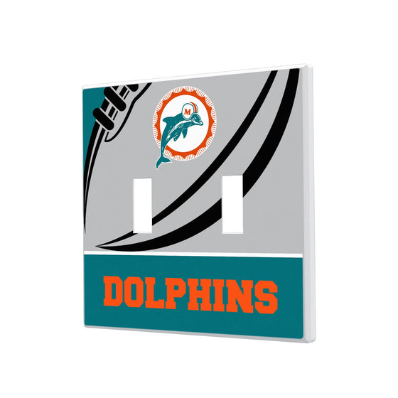 Miami Dolphins 1966-1973 Historic Collection Passtime Hidden-Screw Light Switch Plate - 757 Sports Collectibles
