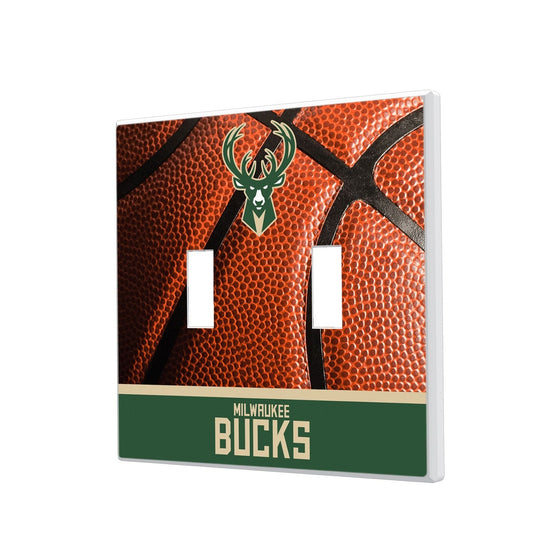 Milwaukee Bucks Basketball Hidden-Screw Light Switch Plate-2