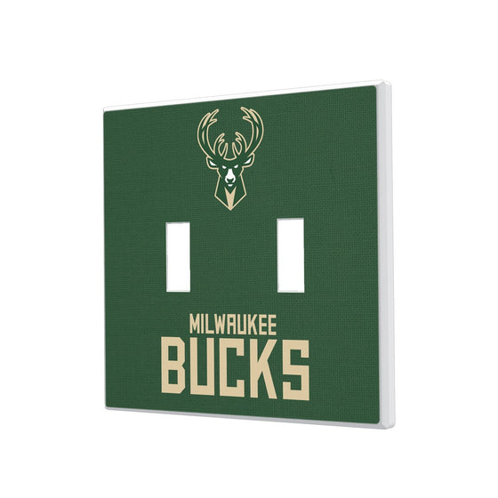 Milwaukee Bucks Solid Hidden-Screw Light Switch Plate-2