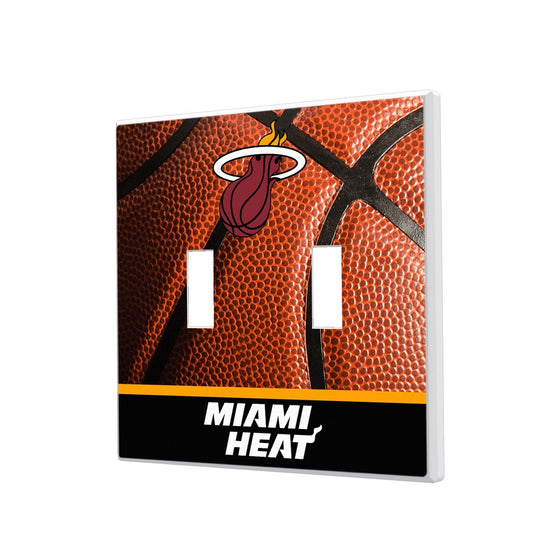 Miami Heat Basketball Hidden-Screw Light Switch Plate-2