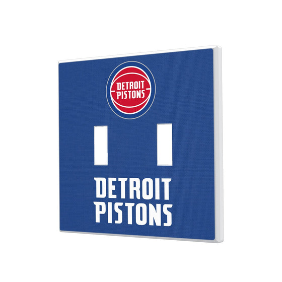 Detroit Pistons Solid Hidden-Screw Light Switch Plate-2