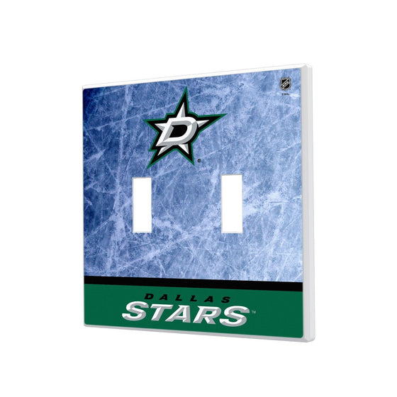 Dallas Stars Ice Wordmark Hidden-Screw Light Switch Plate-2