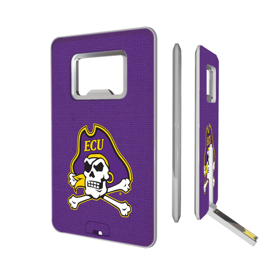 East Carolina Pirates Solid Credit Card USB Drive with Bottle Opener 16GB-0