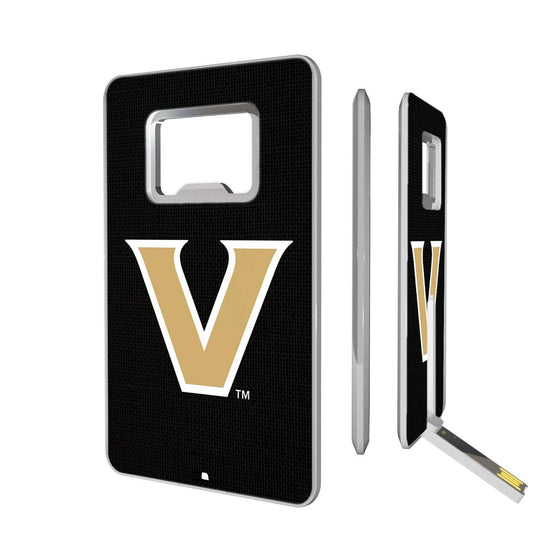 Vanderbilt Commodores Solid Credit Card USB Drive with Bottle Opener 32GB-0
