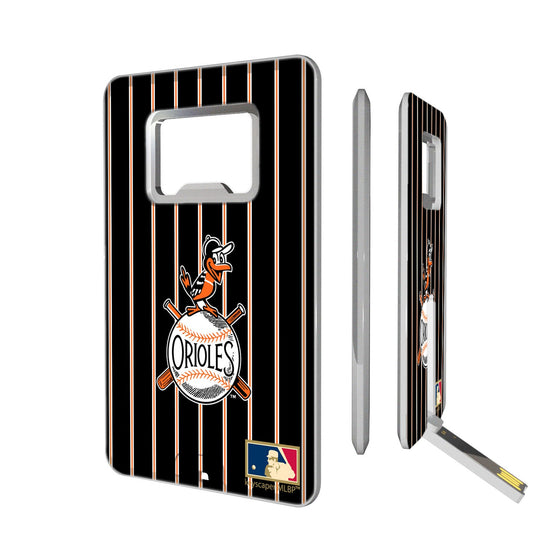 Baltimore Orioles 1954-1963 - Cooperstown Collection Pinstripe Credit Card USB Drive with Bottle Opener 16GB - 757 Sports Collectibles