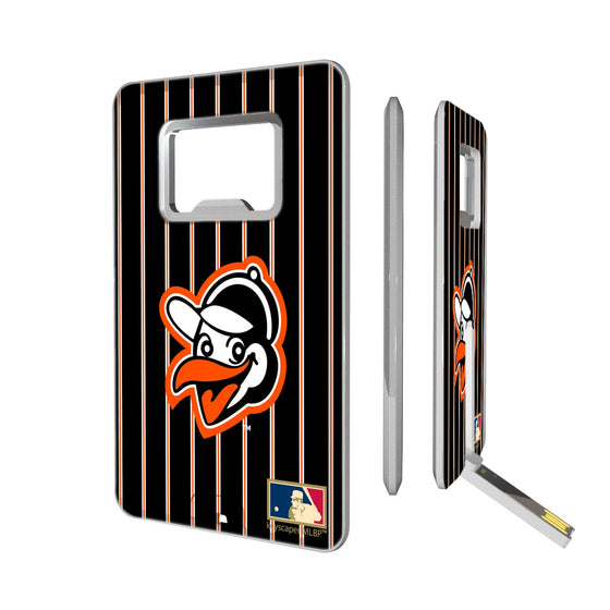 Baltimore Orioles 1955 - Cooperstown Collection Pinstripe Credit Card USB Drive with Bottle Opener 16GB - 757 Sports Collectibles