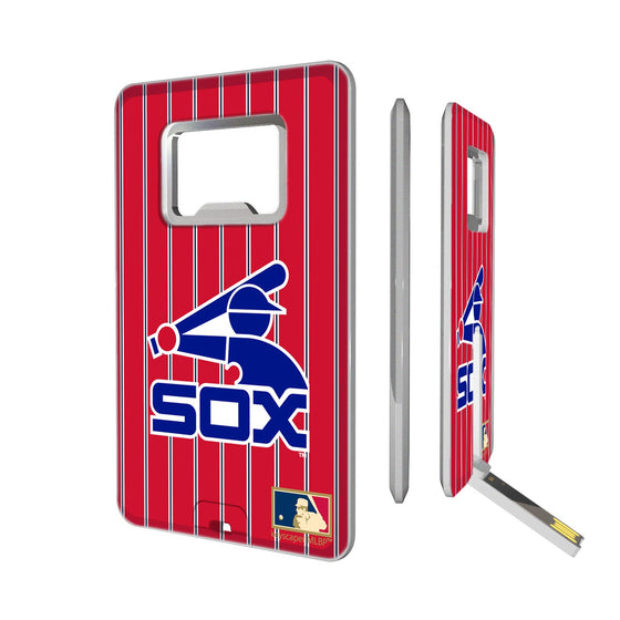 Chicago White Sox 1976-1981 - Cooperstown Collection Pinstripe Credit Card USB Drive with Bottle Opener 16GB - 757 Sports Collectibles