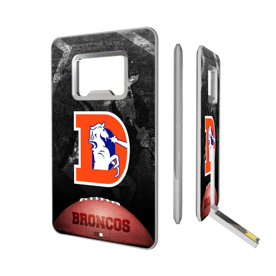 Denver Broncos 1993-1996 Historic Collection Legendary Credit Card USB Drive with Bottle Opener 32GB - 757 Sports Collectibles