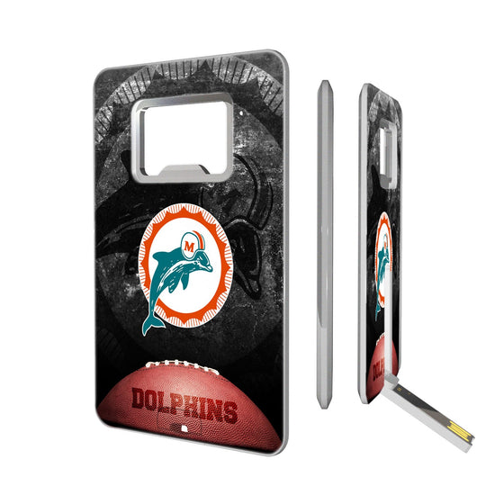 Miami Dolphins 1966-1973 Historic Collection Legendary Credit Card USB Drive with Bottle Opener 32GB - 757 Sports Collectibles
