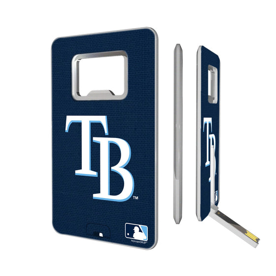 Tampa Bay Rays Rays Solid Credit Card USB Drive with Bottle Opener 16GB - 757 Sports Collectibles