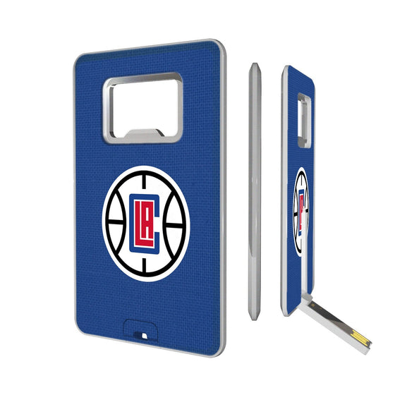 Los Angeles Clippers Solid Credit Card USB Drive with Bottle Opener 32GB-0