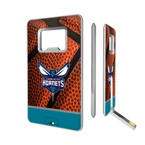 Charlotte Hornets Basketball Credit Card USB Drive with Bottle Opener 32GB-0