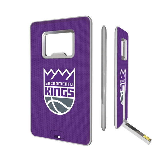 Sacramento Kings Solid Credit Card USB Drive with Bottle Opener 32GB-0