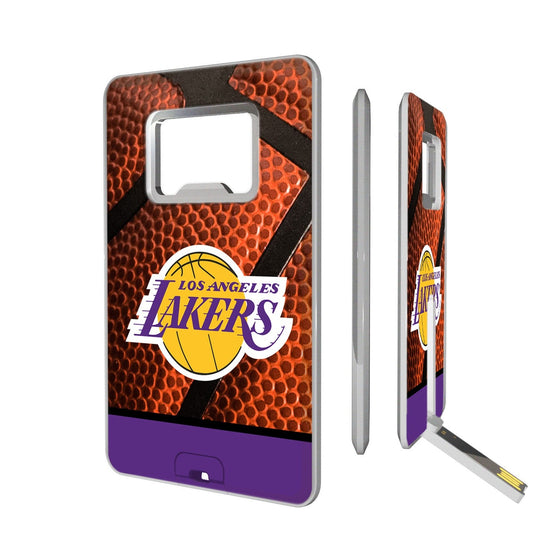Los Angeles Lakers Basketball Credit Card USB Drive with Bottle Opener 32GB-0