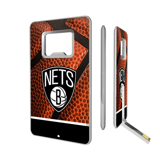 Brooklyn Nets Basketball Credit Card USB Drive with Bottle Opener 32GB-0