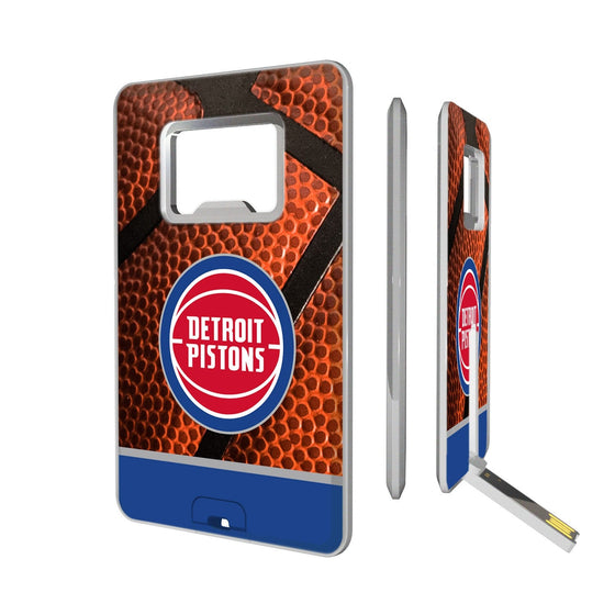 Detroit Pistons Basketball Credit Card USB Drive with Bottle Opener 32GB-0