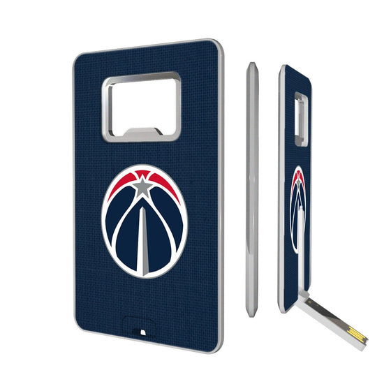 Washington Wizards Solid Credit Card USB Drive with Bottle Opener 32GB-0