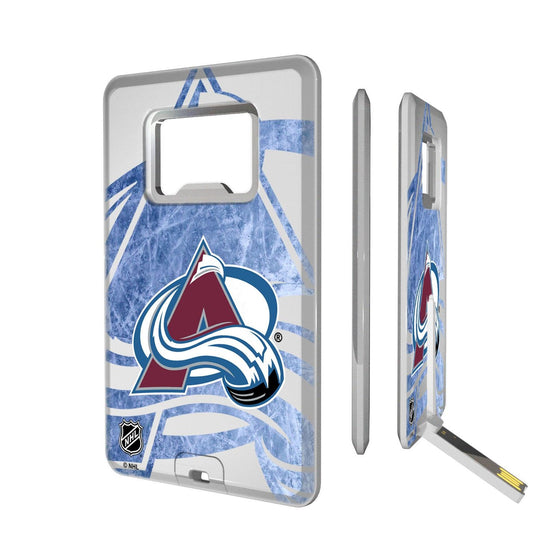 Colorado Avalanche Ice Tilt Credit Card USB Drive with Bottle Opener 32GB-0