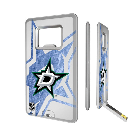 Dallas Stars Ice Tilt Credit Card USB Drive with Bottle Opener 32GB-0