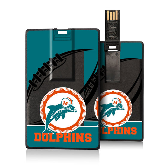 Miami Dolphins 1966-1973 Historic Collection Passtime Credit Card USB Drive 32GB - 757 Sports Collectibles
