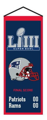 New England Patriots Super Bowl 53 Champions Mini Banner