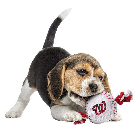 Washington Nationals Baseball Toy - Nylon w/rope Pets First - 757 Sports Collectibles