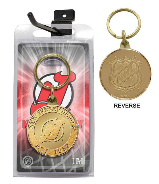 New Jersey Devils Bronze Coin Keychain (HM) - 757 Sports Collectibles