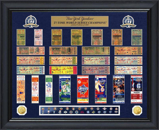 New York Yankees World Series Deluxe Gold Coin & Ticket Collection (HM) - 757 Sports Collectibles