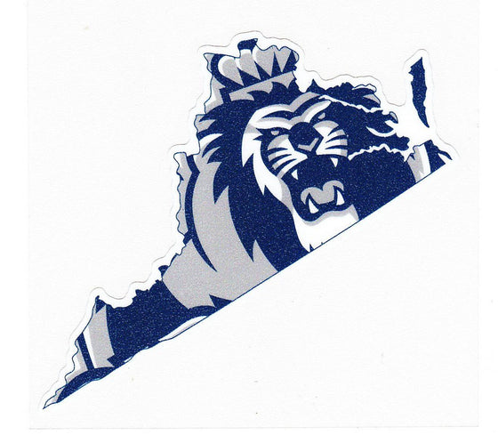 Old Dominion ODU Monarchs (Lion in the State Logo) Perfect Cut 4x4 Diecut Decal - 757 Sports Collectibles