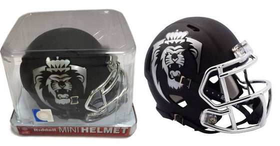 NCAA Old Dominion Monarchs Black Chrome Speed Mini Helmet - 757 Sports Collectibles