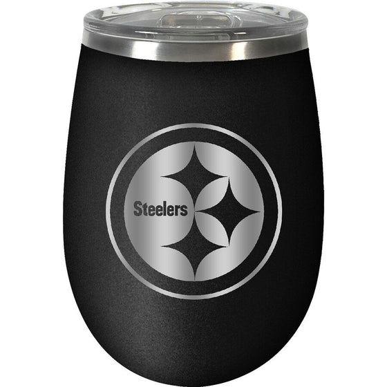 Pittsburgh Steelers 12oz. Stealth Wine Tumbler
