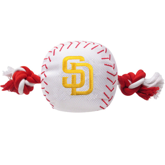 San Diego Padres Baseball Toy - Nylon w/rope Pets First