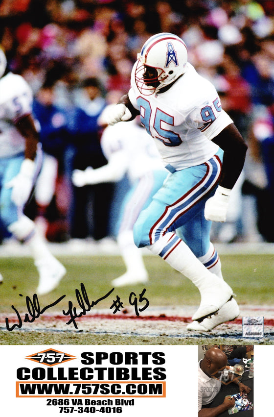 Houston Oilers William Fuller Signed Autographed 8x10 Photo (JSA PSA Pass) 757