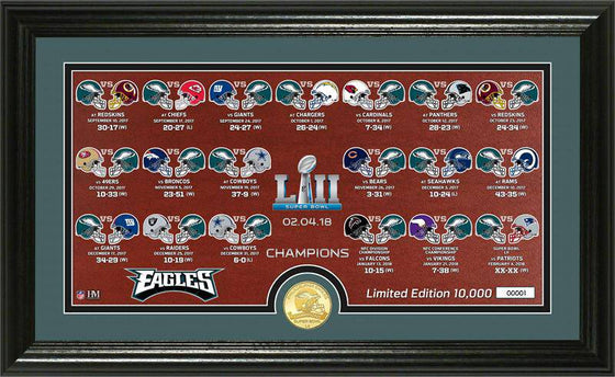 Philadelphia Eagles Super Bowl 52 Champions "Match Up" Photo Mint - 757 Sports Collectibles