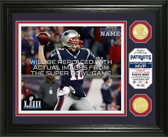 New England Patriots Super Bowl 53 MVP Bronze Coin Photo Mint