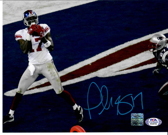 New York Giants Plaxico Burress Signed Autograph 8x10 Photo (TD) - PSA COA - 757 Sports Collectibles