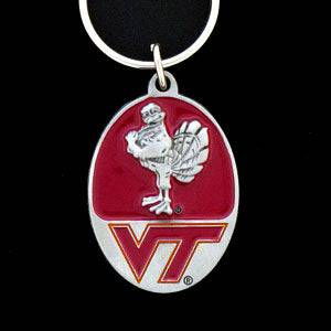 Virginia Tech Hokies Carved Metal Key Chain (SSKG) - 757 Sports Collectibles