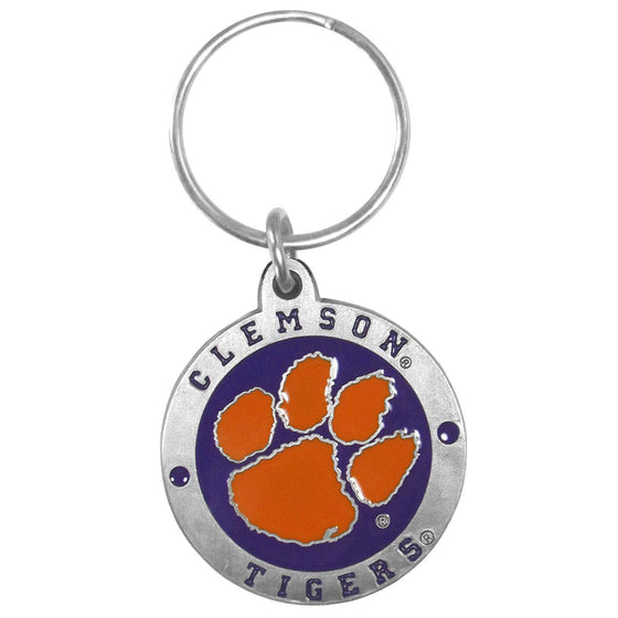Clemson Tigers Carved Metal Key Chain (SSKG) - 757 Sports Collectibles