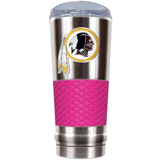 Draft "Yeti Like" 24 oz Vacuum Insulated Stainless Steel Beverage Cup - Washington Redskins (Pink) - 757 Sports Collectibles