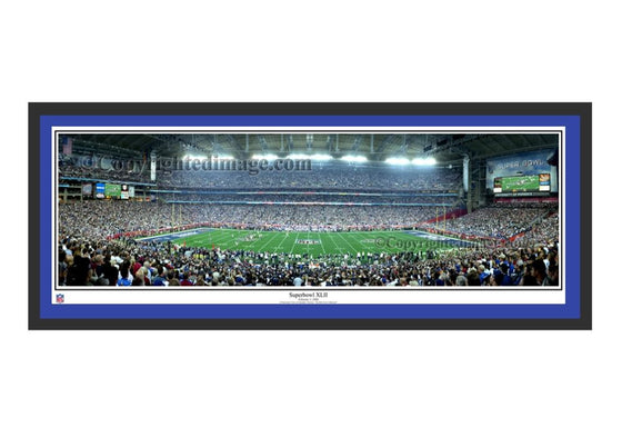 New York Giants v New England Patriots Super Bowl 42 XLIII Game Winning Play Panorama 13.5x40 Photo - Select Frame