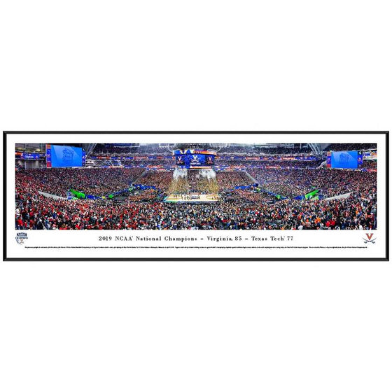 Virginia Cavaliers National Championship Gear, Virginia Cavaliers Champs Items, UVA Cavaliers Champ Products, UVA Virginia Cavaliers 2019 NCAA Men's Basketball National Champions 40.25'' x 13.75'' Standard Framed Panoramic