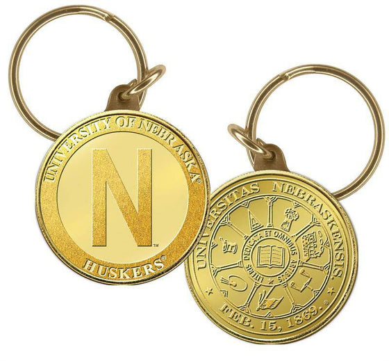 Nebraska Cornhuskers University of Nebraska Bronze Coin Keychain (HM) - 757 Sports Collectibles