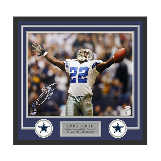 Dallas Cowboys Emmitt Smith Autographed Signed & Framed 16x20 Photo - JSA Authentication