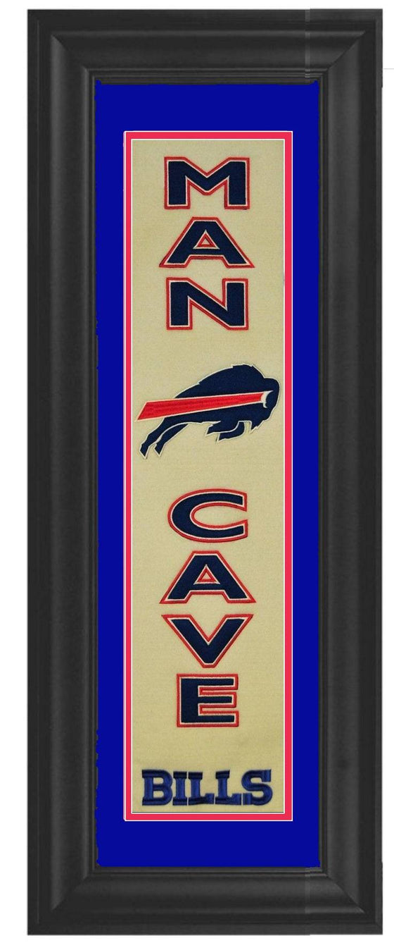 Buffalo Bills Framed Man Cave Heritage Banner 12x34 - 757 Sports Collectibles