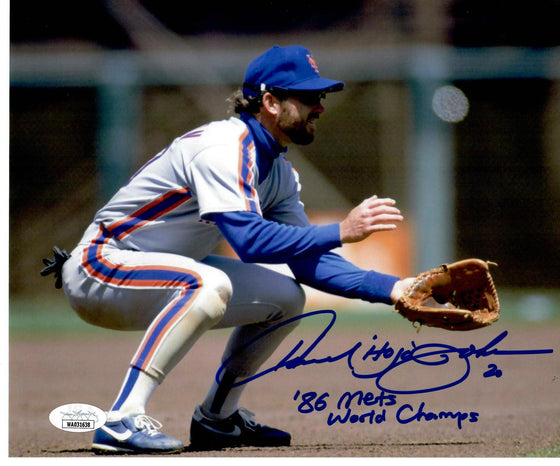 New York Mets Howard Johnson "86 Mets World Champs" Inscribed Signed Auto 8x10 Photo JSA COA - 757 Sports Collectibles